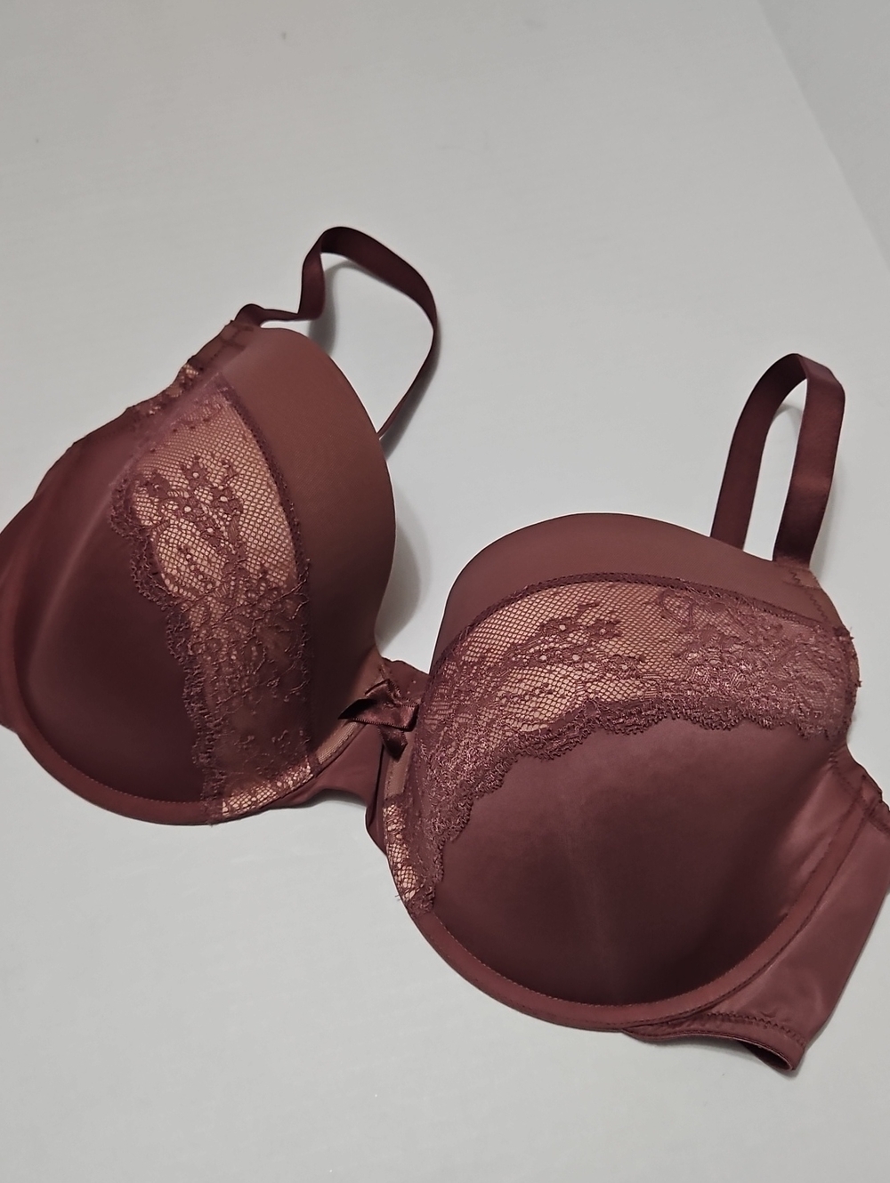 Adore Me Lace-Accent T-Shirt Underwire Bra - Mauve Size 40DDD